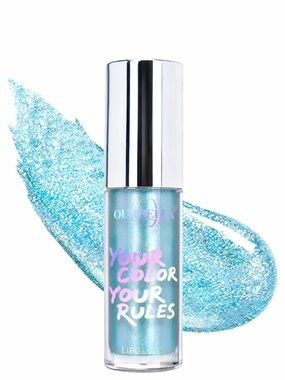 Ice Lava, NIB Ourbella Holographic Shimmer Hydrating Glitter Lip Gloss